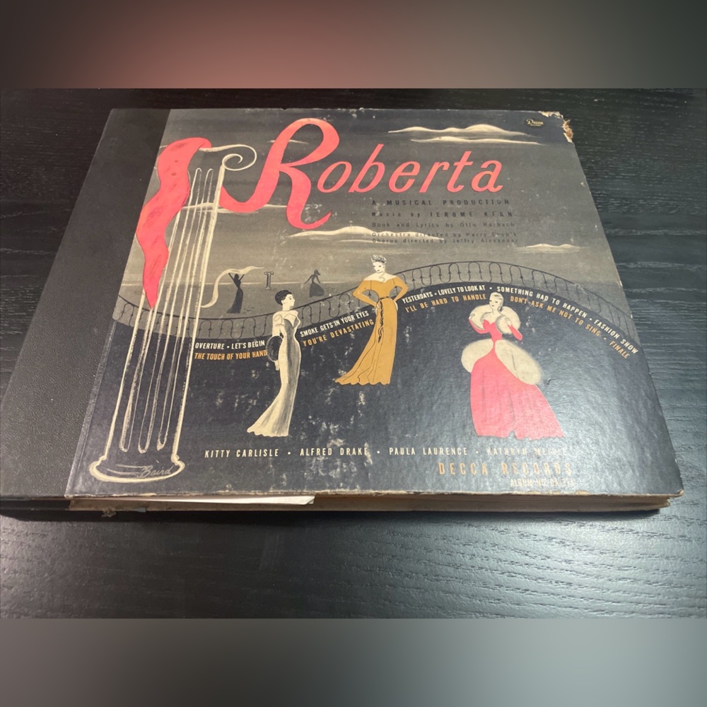Kitty Carlisle, Alfred Drake  78 rpm Decca Album DA-374: KERN Roberta Selections